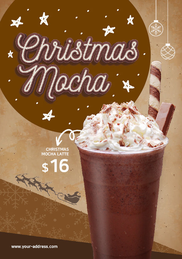 Christmas Mocha Drink Poster