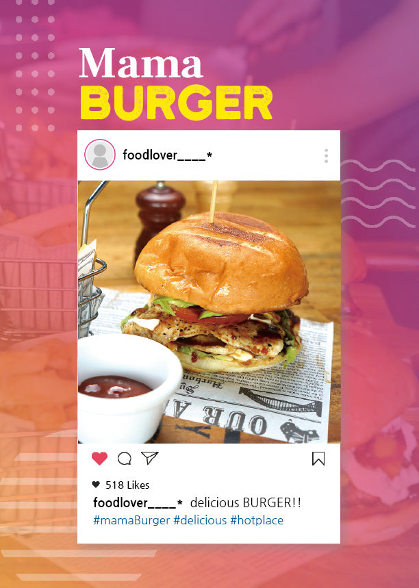 Cafe food instagram poster