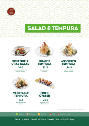 
                  
                    Japanese menu design template B - Salad & Tempura 2pg
                  
                
