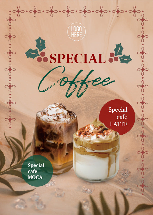 Christmas cafe poster