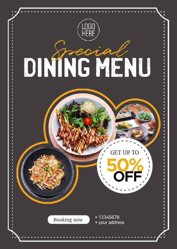 Dining menu discount poster