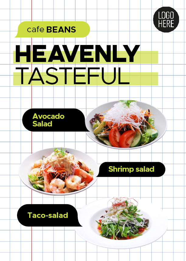 Cafe salad menu poster