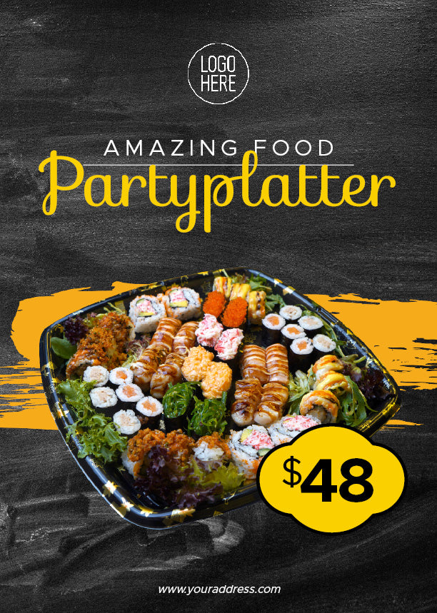 Partyplatter sushi poster