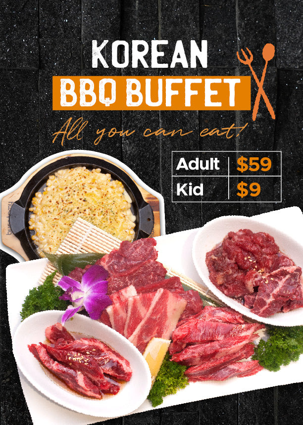 Korean BBQ buffet poster