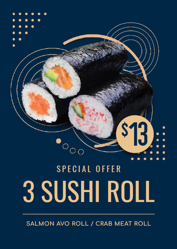 Sushi roll poster