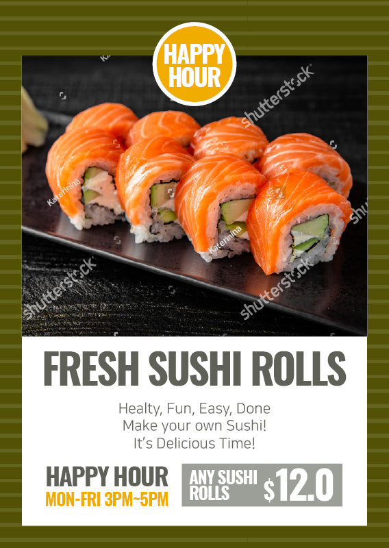 Free Sushi Rolls Poster