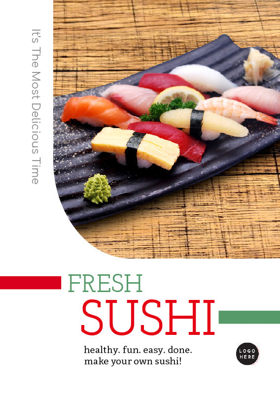 Free Sushi template poster
