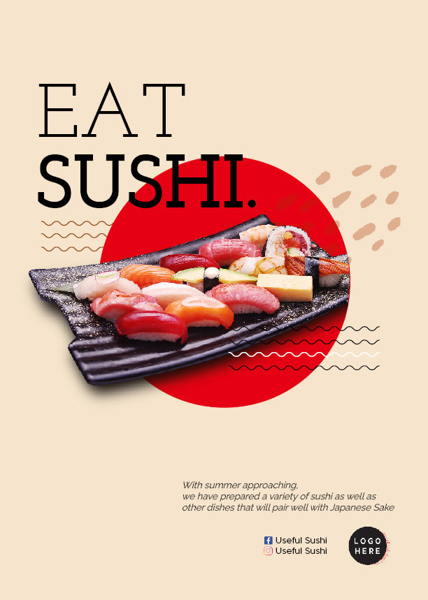Sushi template poster